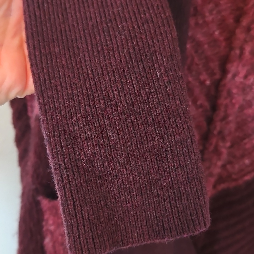 Smartwool | Maroon Moon Ridge Sweater Wrap Size Small - Picture 6 of 10